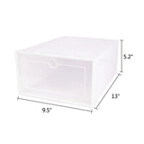 24x Clear Shoe Storage Boxes Plastic Organizer Rack Containers Men Women cabinet by Plugsus Home Furniture - Vysn