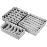 3 Pack Sock Organizer Box Foldable Damp Proof Storage Drawers With Multi-cells by Blak Hom - Vysn