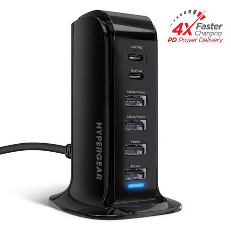 Power Tower 42W 6 USB Charging Station - Vysn