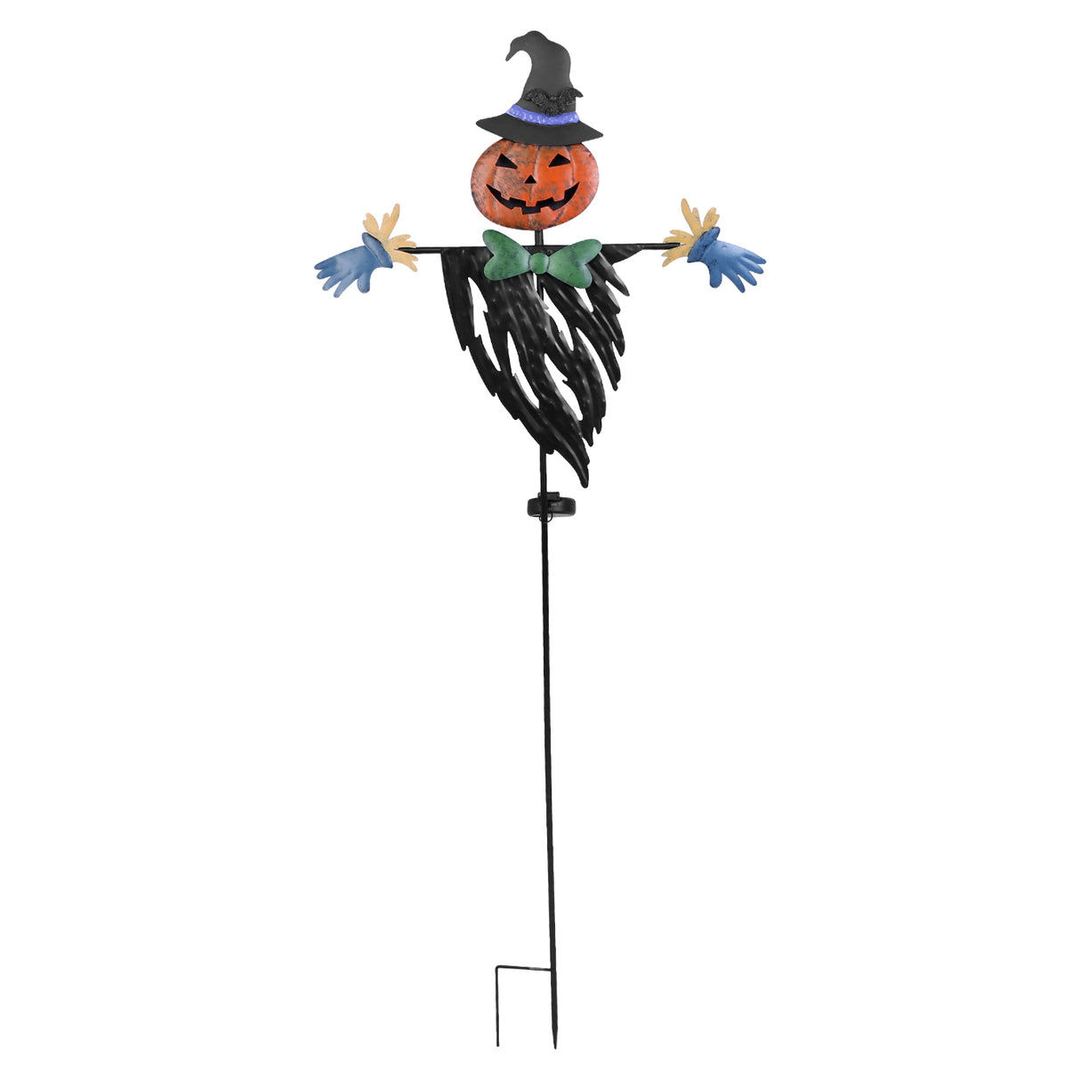 Scarecrow Shape Halloween Decoration Light Waterproof Iron Halloween Decoration Solar Powered Stake Light for Party Garden Yard Park Lawn - Multi