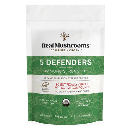 5 Defenders Organic Mushroom Complex – Bulk Powder by Real Mushrooms - Vysn