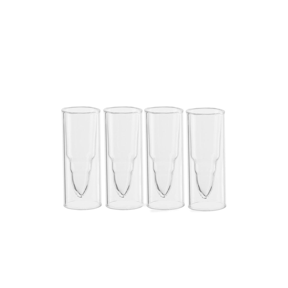 50 Caliber Shot Glasses Set - Set of 4 - Each holds 2 Ounces - Tactical Bullet Casings Shot Glasses by The Wine Savant by The Wine Savant - Vysn