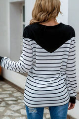 Striped Round Neck Long Sleeve T-Shirt