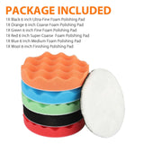 6 Inch Car Buffing Pads Polishing for Drill Sponge Kit Set Waxing Foam Polisher by Plugsus Home Furniture - Vysn