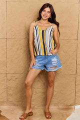 OOTD Make It Work Striped Scalloped Cami