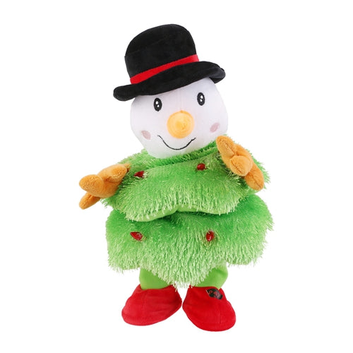 Electric Dancing Singing Plush Toy Twisting Snowman Toy Talking Interactive Mimicking Funny Songs Wiggly Dance Kid Christmas Gift - Snowman