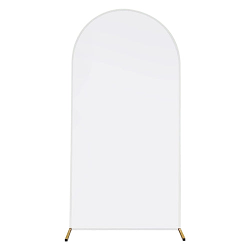 Arch Backdrop Stand Cover 3.28x6.56FT White Spandex Fitted Wedding Arch Cover Elastic Double-Sided Background Covering for Birthday Party Ceremony Dec