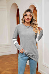 Round Neck Long Sleeve Top