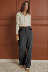 Ribbed Longline Pocketed Pants