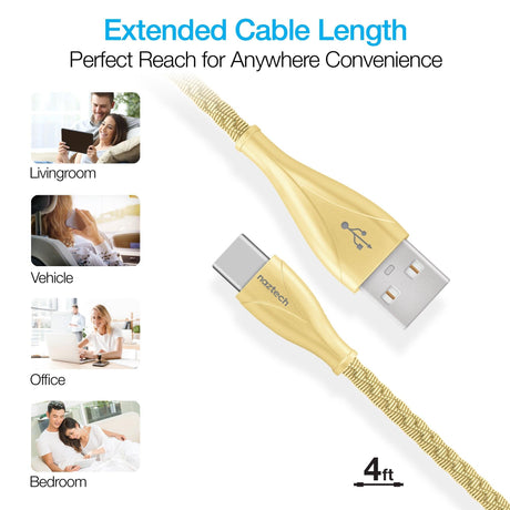 Elite Series USB-C to USB-A Metal Cable 4ft - Vysn