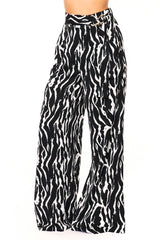 Woven Print Fashion Pants