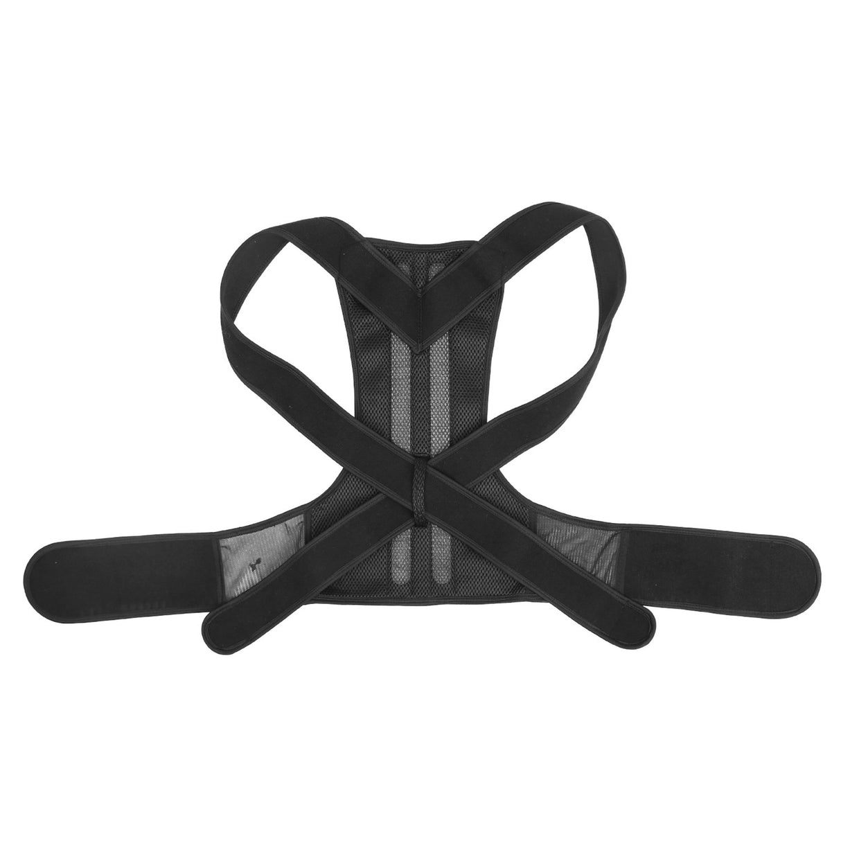 Unisex Posture Corrector Brace - Lumbar & Upper Back Support - Clavicle & Shoulder Belt (150 characters) - Black - XL