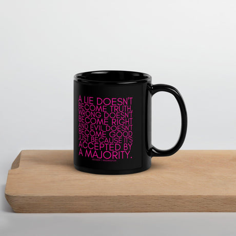 A lie doesn't become truth... Booker T Washington Black Glossy Mug by Proud Libertarian - Vysn