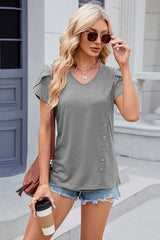 V-Neck Short Sleeve T-Shirt