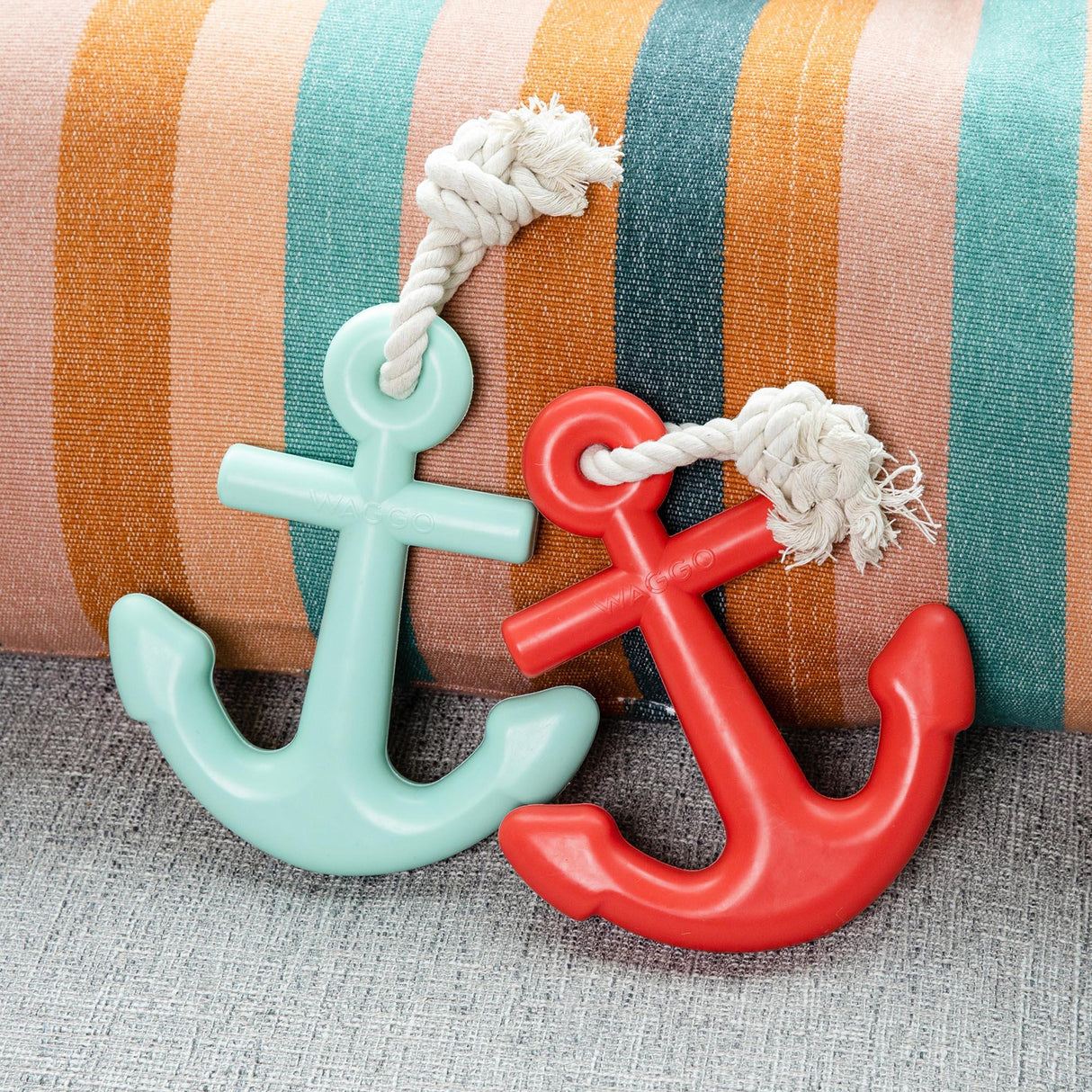 Anchors Aweigh Rubber Dog Toy by Waggo - Vysn