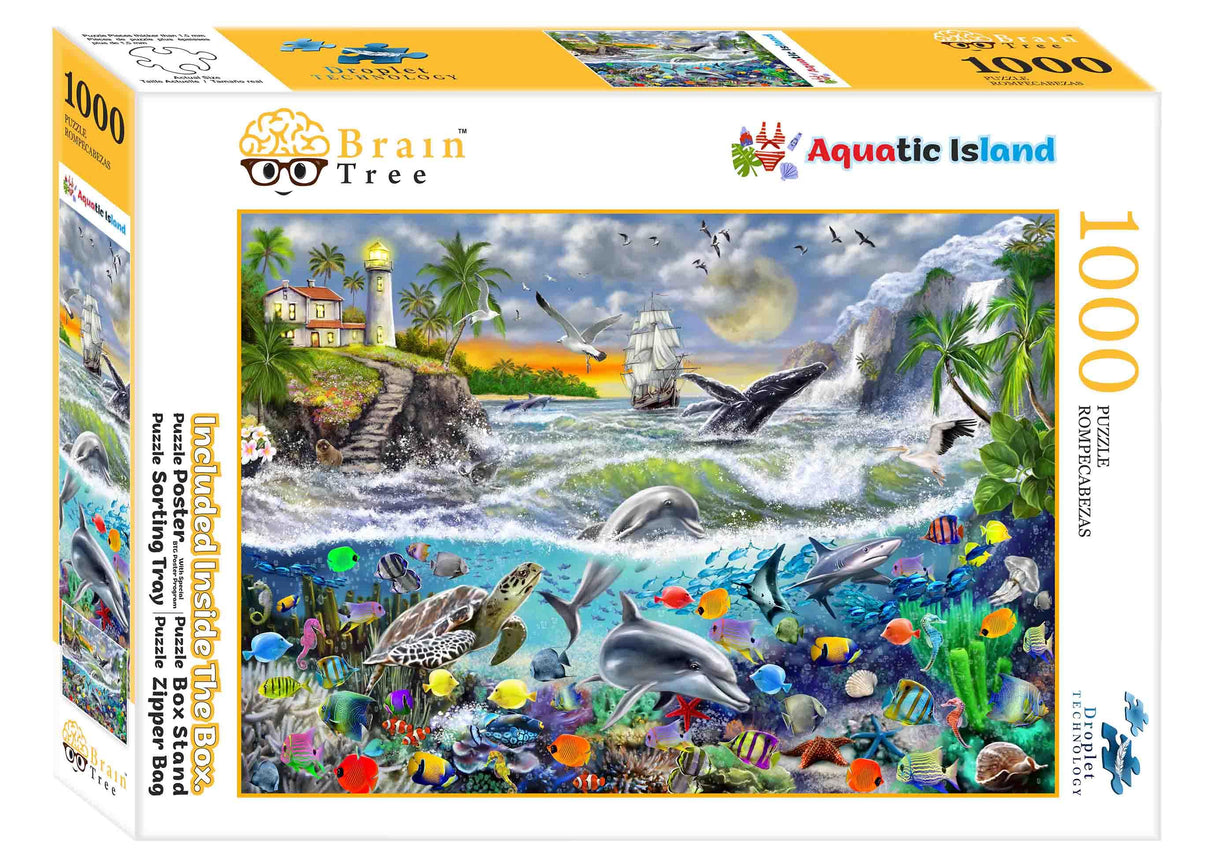 Aquatic Island Puzzles 1000 Piece by Brain Tree Games - Jigsaw Puzzles - Vysn