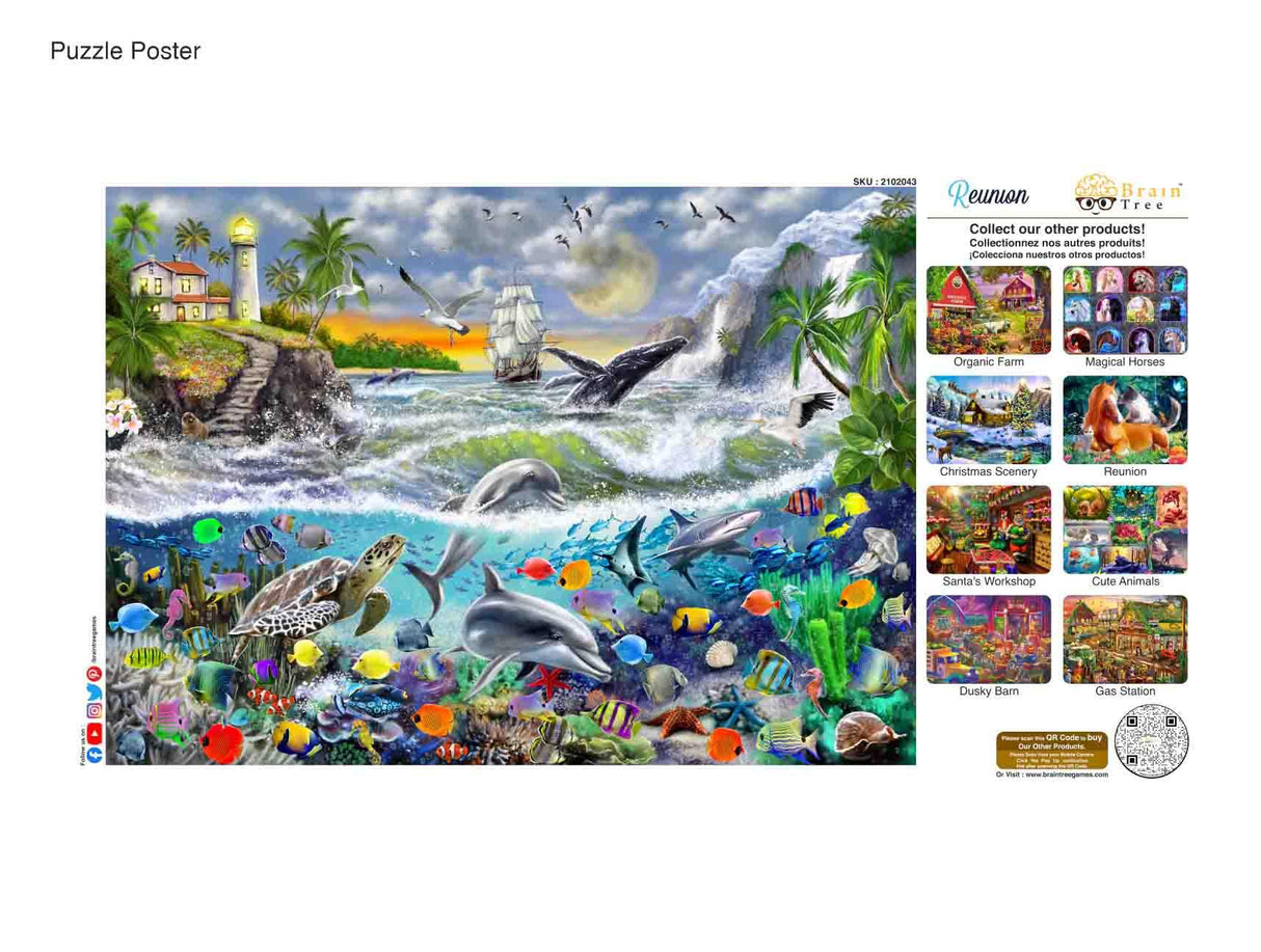 Aquatic Island Puzzles 1000 Piece by Brain Tree Games - Jigsaw Puzzles - Vysn