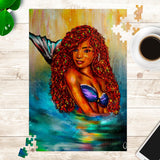 ARIEL BLACK EXCELLENCE MERMAID ART PUZZLE by KoultureKanvas - Vysn