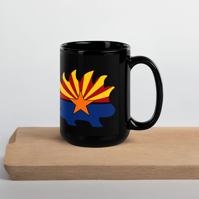 Arizona Libertarian Party Porcupine Black Glossy Mug by Proud Libertarian - Vysn