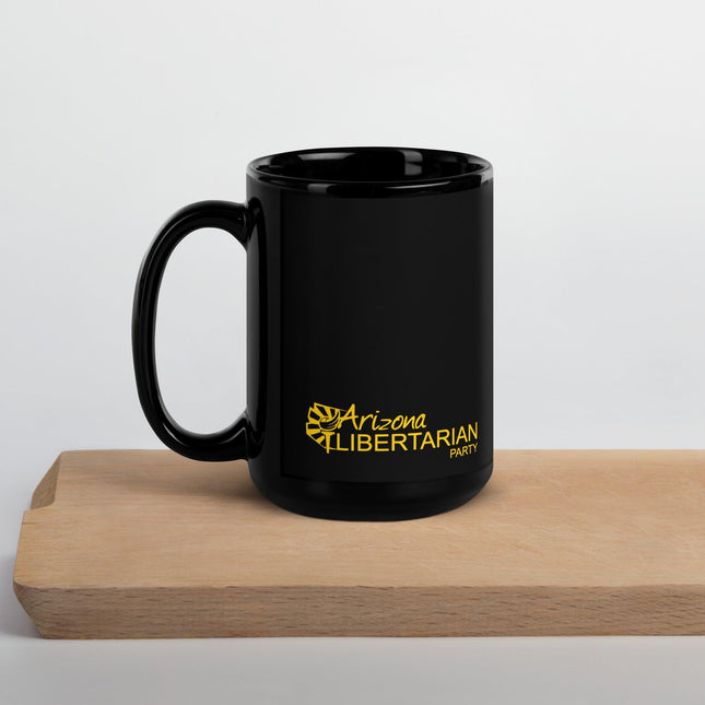 Arizona Libertarian Party Porcupine Black Glossy Mug by Proud Libertarian - Vysn