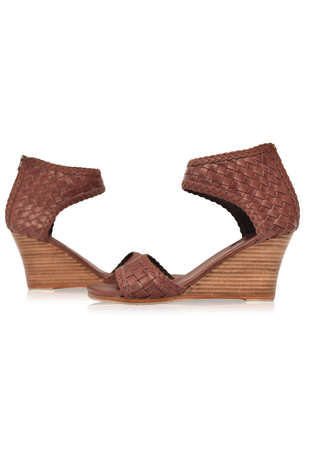 Athena Leather Wedges by ELF - Vysn