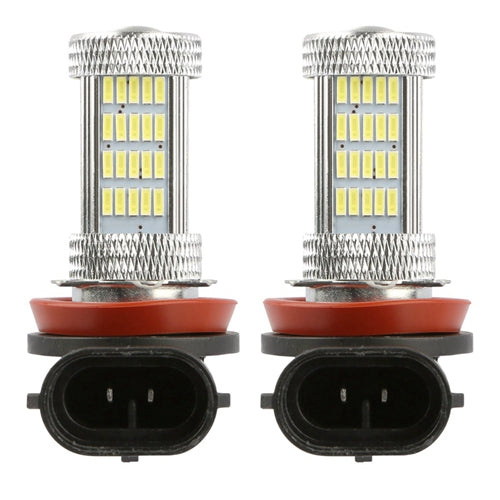 2PCS 800lm H8/H9/ H11 LED Fog DRL Light Bulb IP65 Water-Resistant 360° Beam Angle 6000K White - Black