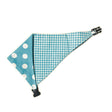 Baby Blue Houndstooth Reversible Dog Bandana by Uptown Pups - Vysn