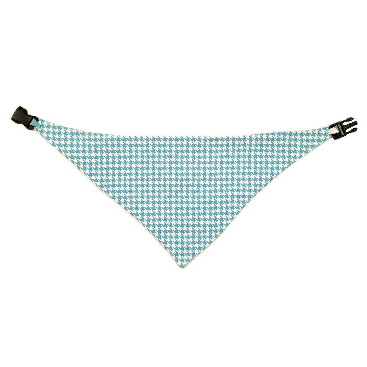 Baby Blue Houndstooth Reversible Dog Bandana by Uptown Pups - Vysn