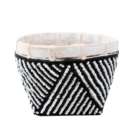 BAMBOO BEADED TRINKET BASKET by POPPY + SAGE - Vysn