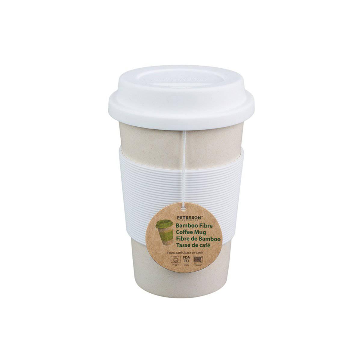 Bamboo fiber Insulated EcoCup- 500 ml / 16 oz -White by Peterson Housewares & Artwares - Vysn