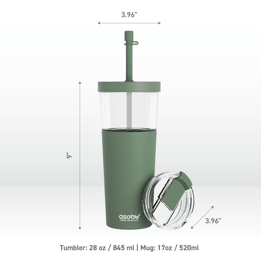 Basil Green Marina Tumbler by ASOBU® - Vysn