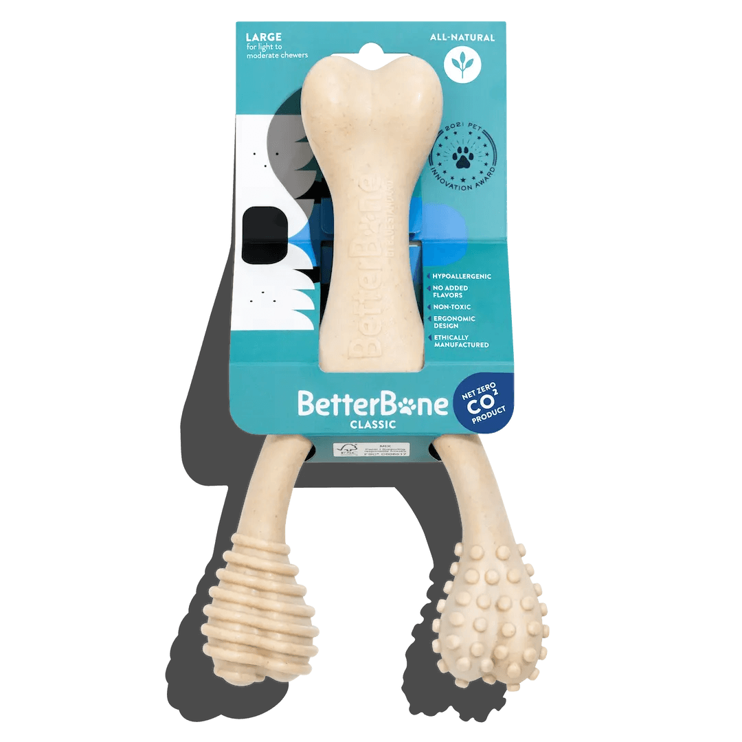 BetterBone CLASSIC | All Natural, Food-Grade, Eco-Friendly Softer Than Nylon Chew Toy by The Better Bone Natural Dog Bone - Vysn