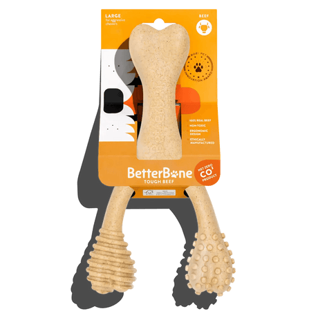 BetterBone TOUGH | Durable All-Natural, Food-Grade, Eco-Friendly, Dental Cleaning Chew for Aggressive Chewer Dogs & Puppies by The Better Bone Natural Dog Bone - Vysn