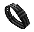 Black & Smoke (Bond) | Nylon NATO® Style by Barton Watch Bands - Vysn