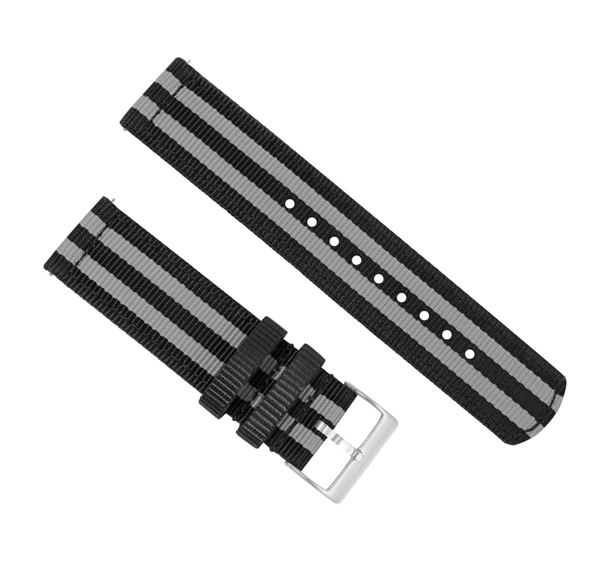 Black & Smoke Bond | Two-Piece NATO® Style by Barton Watch Bands - Vysn