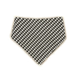 Black Houndstooth Reversible Dog Bandana by Uptown Pups - Vysn