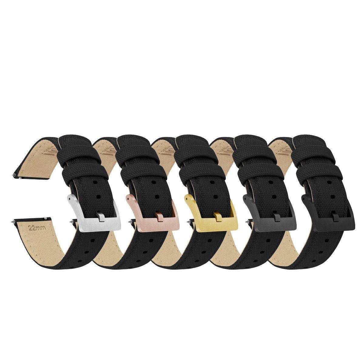 Black | Sailcloth Quick Release by Barton Watch Bands - Vysn