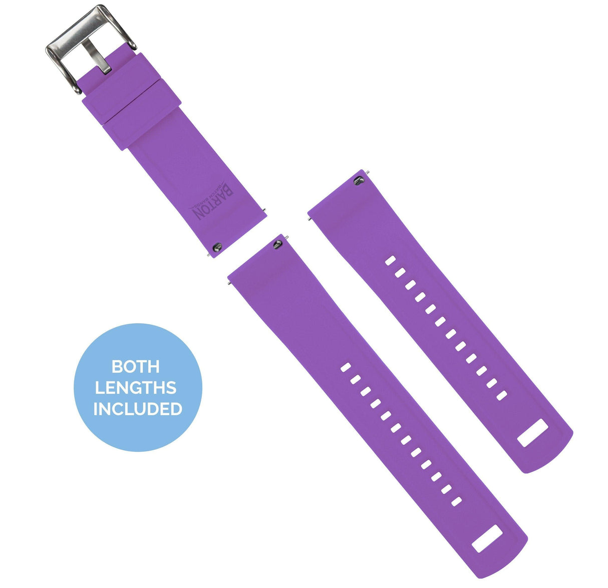 Black Top / Purple Bottom | Elite Silicone by Barton Watch Bands - Vysn