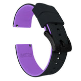 Black Top / Purple Bottom | Elite Silicone by Barton Watch Bands - Vysn