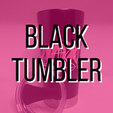 Black Tumbler & Sticker by RetroGlow - Vysn