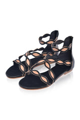 Blossom Leather Sandals by ELF - Vysn