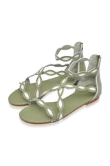 Blossom Leather Sandals by ELF - Vysn