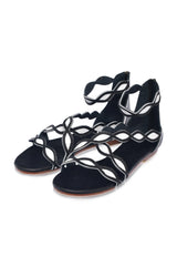 Blossom Leather Sandals by ELF - Vysn