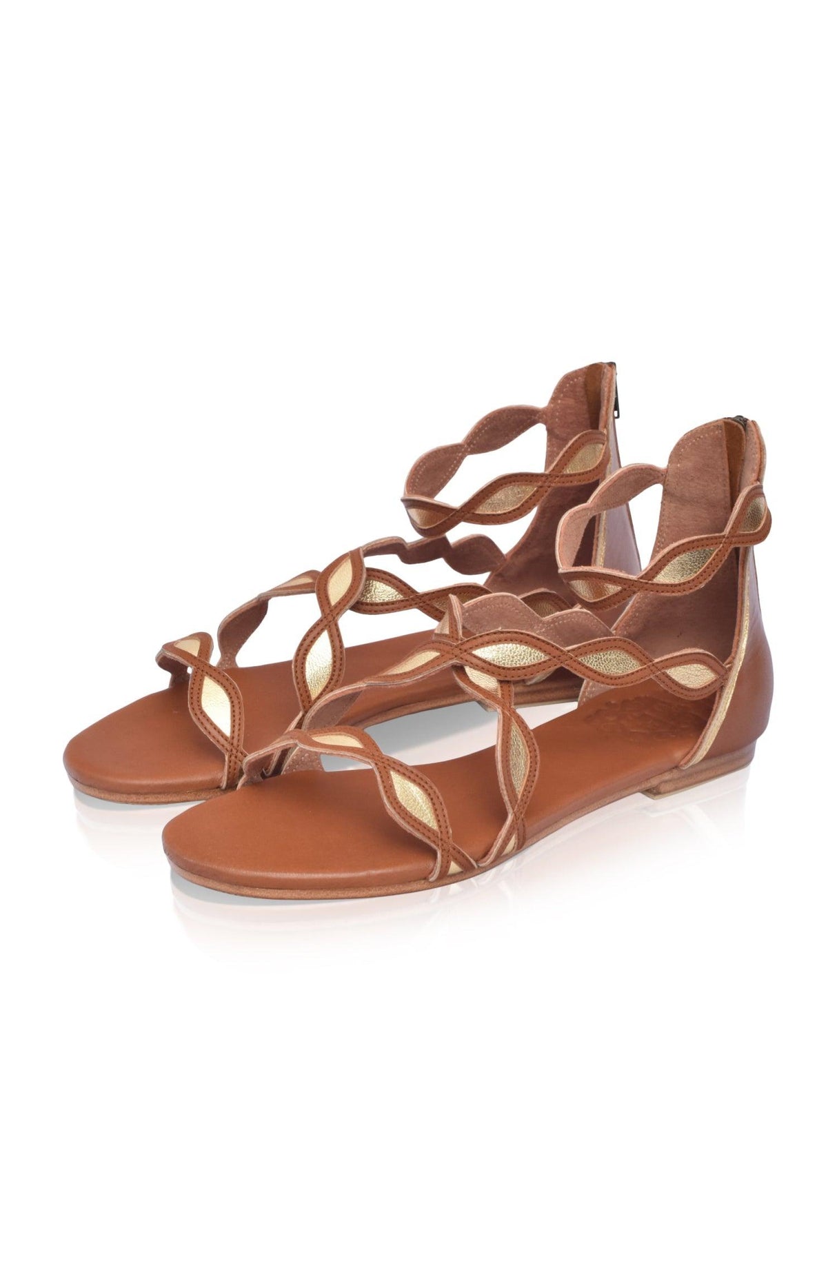 Blossom Leather Sandals by ELF - Vysn