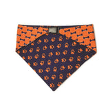 Blue & Orange Reversible Dog Bandana by Uptown Pups - Vysn