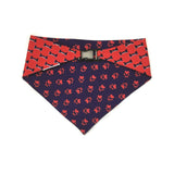 Blue & Red Reversible Dog Bandana by Uptown Pups - Vysn