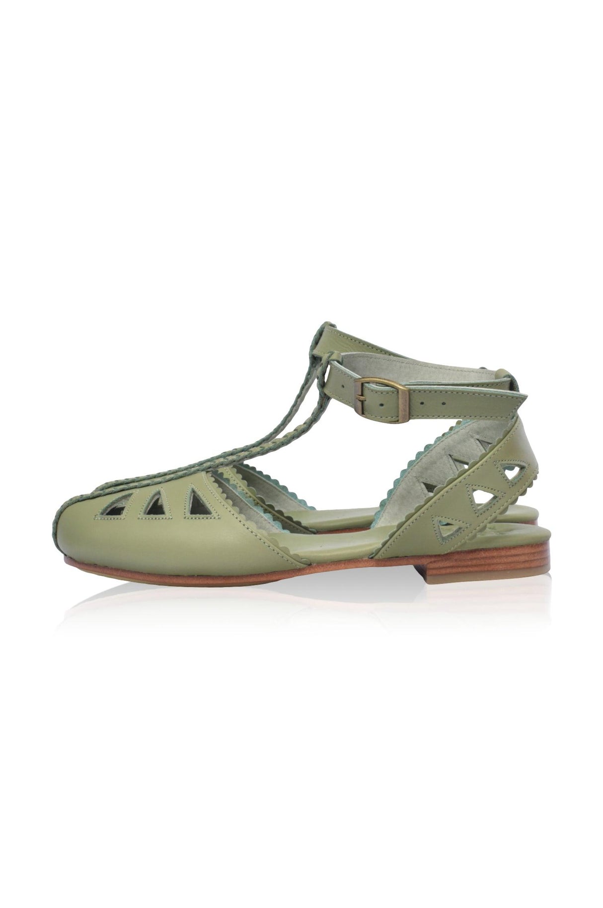 Bounty T-strap Leather Sandals by ELF - Vysn