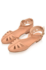 Bounty T-strap Leather Sandals by ELF - Vysn