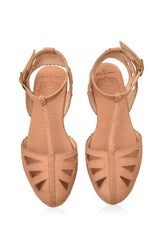 Bounty T-strap Leather Sandals by ELF - Vysn