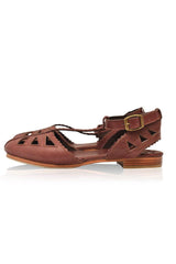 Bounty T-strap Leather Sandals by ELF - Vysn